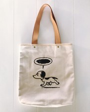 Snoopy Museum Tokyo Canvas Tote Bag With Old Style Snoopy