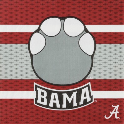 University of Alabama Big Al Mascot Paper Luncheon Napkins, Party 16 Pack