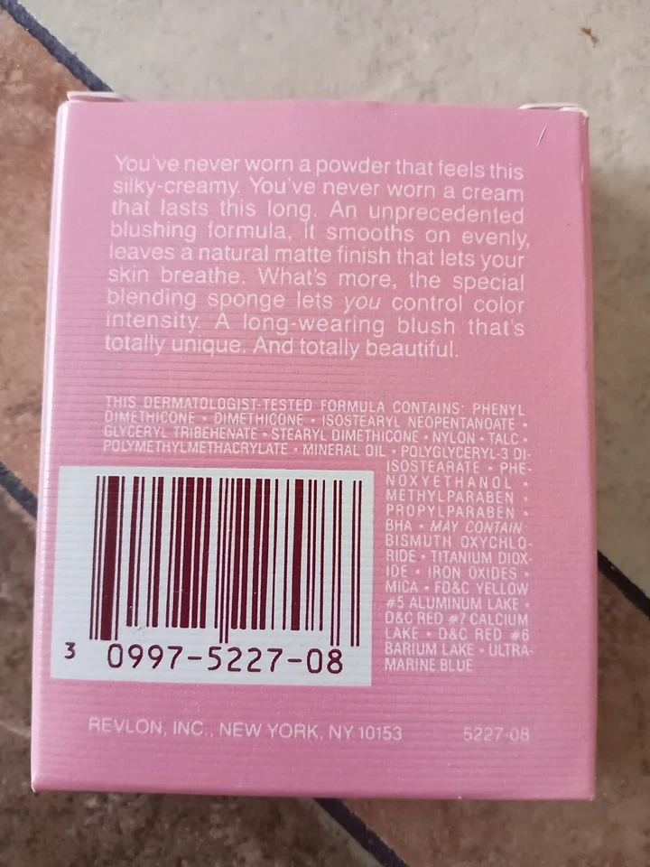 Revlon PowderCreme Blush 0.2 oz AMBERFROST Pink Brown Contour New in Box - Image 4 of 4