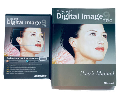 DIGITAL IMAGE 9 Pro Software Photo Editing With Manual By Microsoft Good Cond