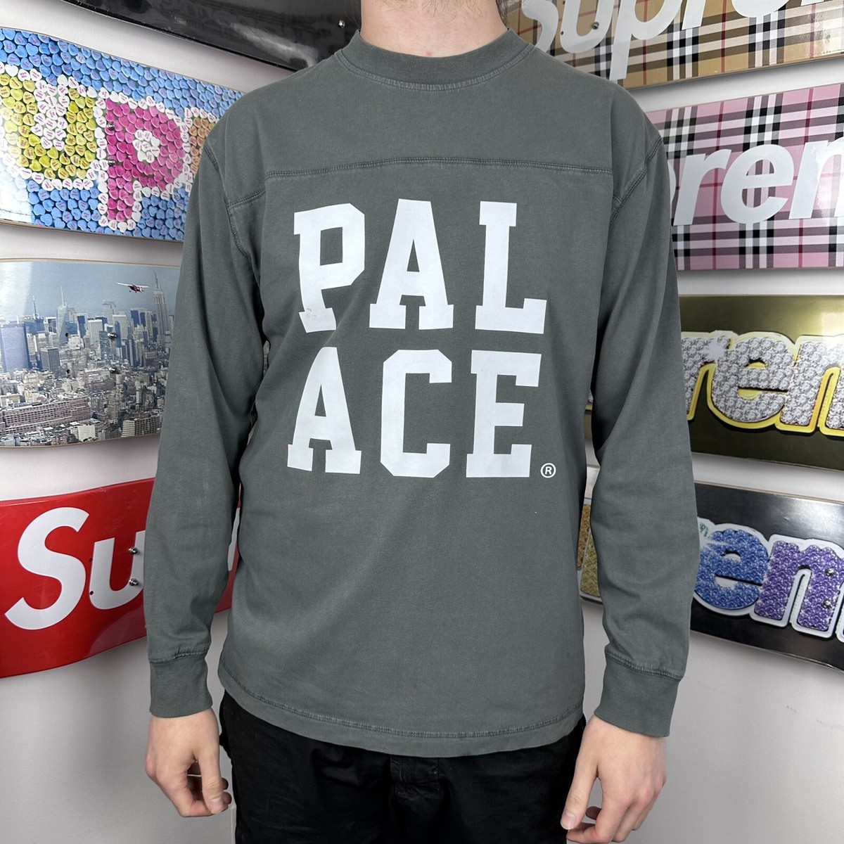 Palace PAL ACE Panel Longsleeve - Black - FW21 | eBay UK