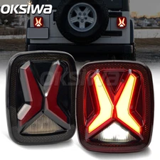 Brake LED Rear Tail Lights Plate Lamps Turn Backup For Jeep Wrangler CJ YJ TJ