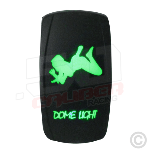 Rocker Switch Girl Dome Light Green for UTV Sand Rail RZR Maverick Teryx Wildcat - Picture 1 of 7