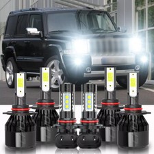 For Jeep Grand Cherokee 1999-2004 6x Led Headlight Bulbs Hilow Beam Fog Lights