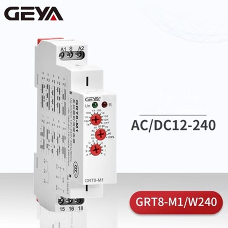 GEYA GRT8-M1 time relay AC/DC12-240V power-on delay disconnection ...