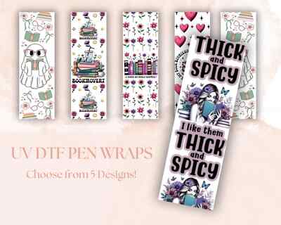 UV DTF Pen Wrap Bookish Spicy Book Club Bookworm Romance Reader Booktrovert