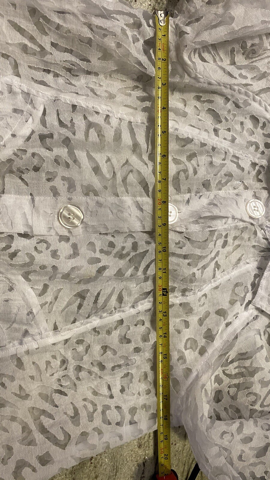 Multiples White Leopard Burnout Light Topper Jack… - image 8