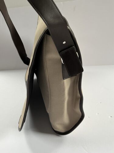 Borsa messenger unisex a tracolla Banana Republic grande neutra tela pelle - Foto 14 di 14
