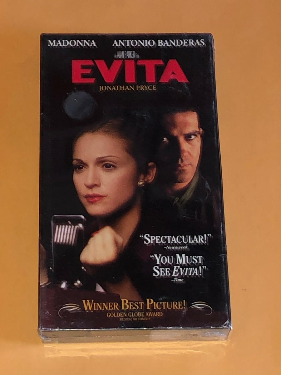 Evita VHS Madonna Antonio Banderas Movie Jonathan Pryce Alan