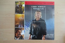 Chris Norman Autograph Signed Maxi Cover "Midnight Lady" 12" Vinyl