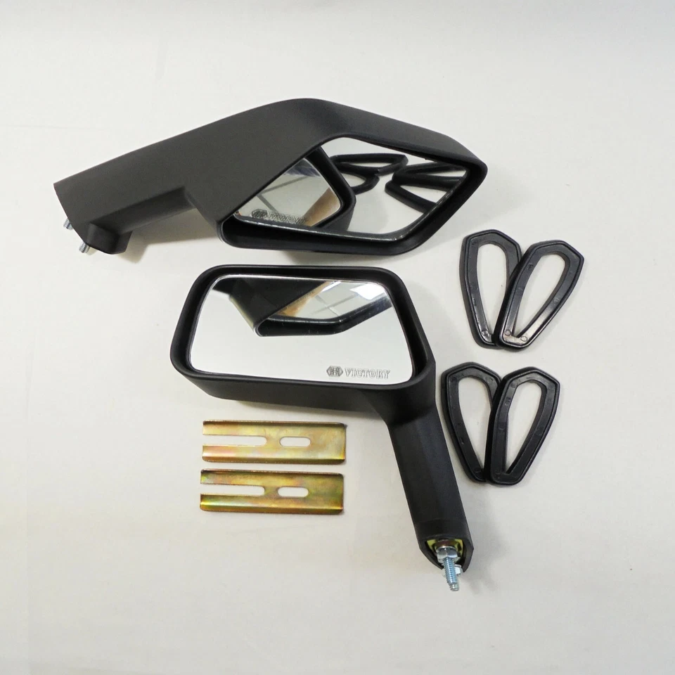 PARA Mitsubishi Galant Dodge Colt 1600 GS Negro Guardabarros Cuadrado Espejo Par Personalizado Foto 3 de 4