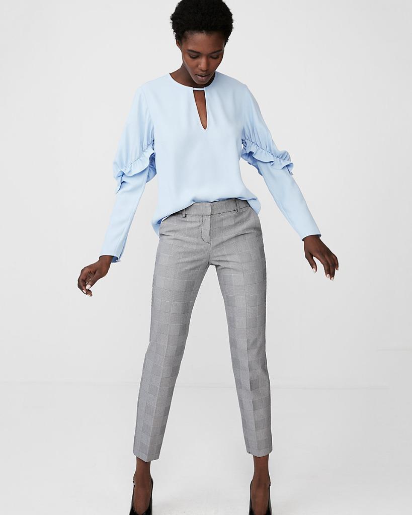 big ruffle sleeve top