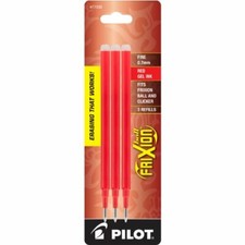 Pilot Frixion Erasable Gel Ink Pen Refill, Fine Point 3 Per Pack 