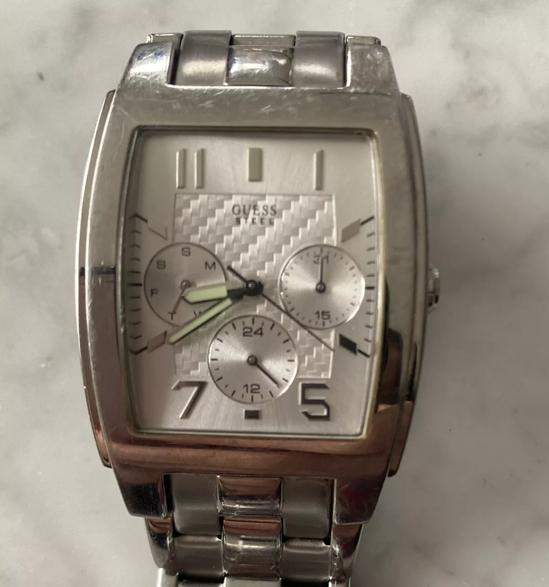 Guess watch steel price sales
