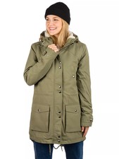 Women’s Volcom Walk On By 5k Parka Jacket Olive Green *really Warm* Size Small