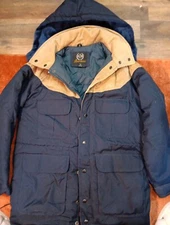 Vintage Aberdeen  Faux Fur Lined Hoodie Jacket Coat Corduroy Parka Mens 2 Tone