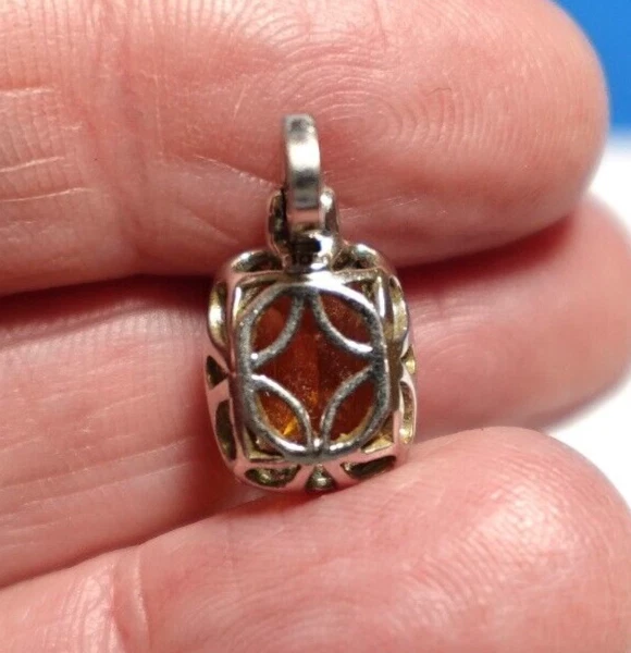 COLGANTE TOPACIO ORO BLANCO 10K 1,5 GRAMOS 10 X 17 MM Foto 3 de 3