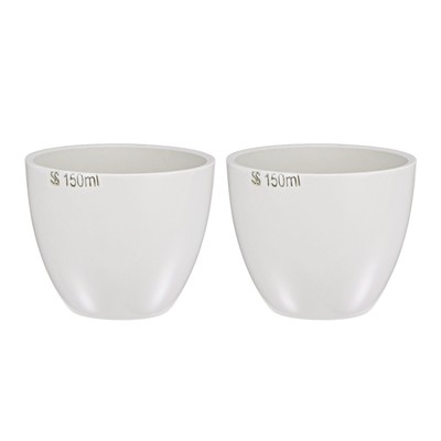 Porcelain Crucible Cup 150ml for Foundry Melting Casting Refining 2pcs