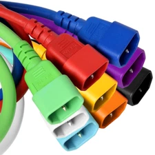 C14 to C13 Power Cord - 15A/250V, 14 AWG, IEC 60320 - Iron Box Part # IBX-4903