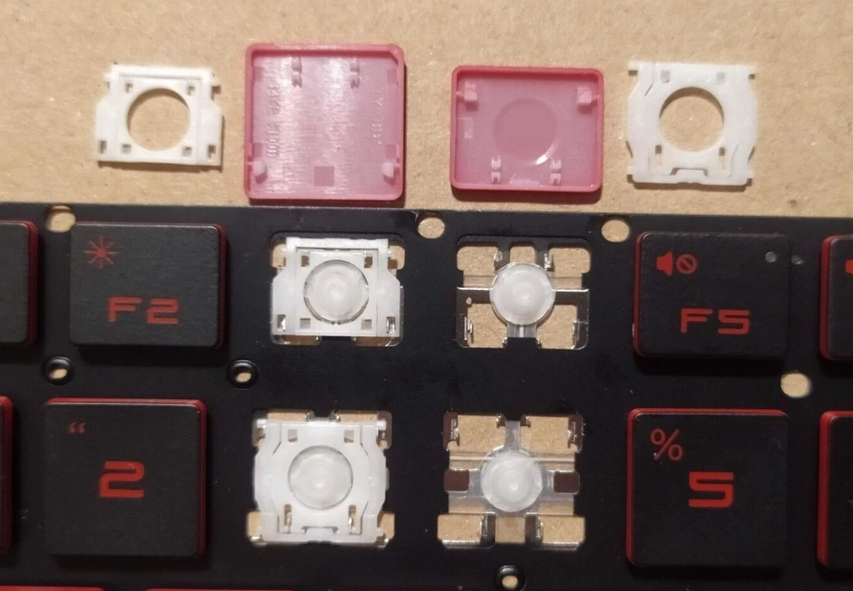 NUEVO HPO06 Teclado Único Teclas de TECLA para HP OMEN 17-AN 17t-AN RETROILUMINACIÓN ROJA Foto 4 de 4