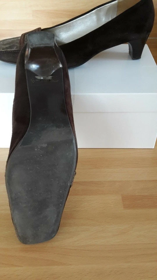 CHAUSSURES ESCARPINS PETER KAISER MARRON - POINTURE 4 1/2 - 38 - Photo 3/3