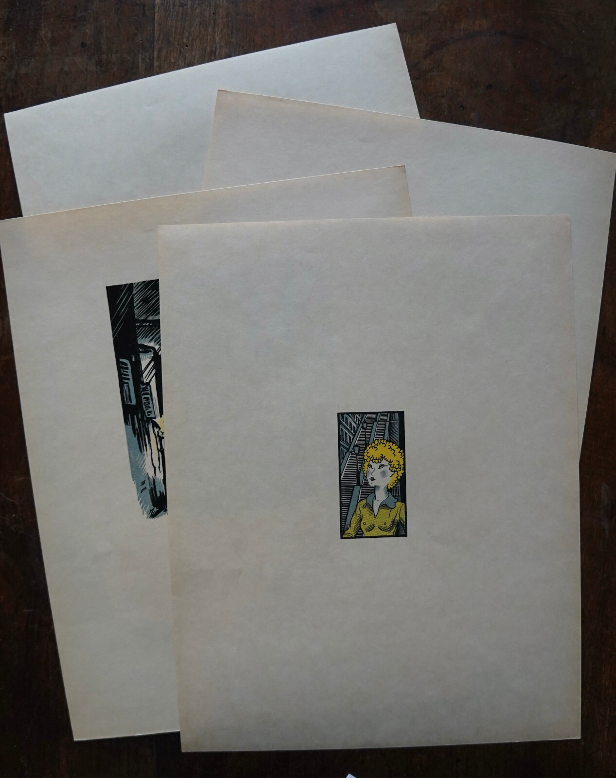L.J. SOULAS  (1905-1954) SUITE DE 4 GRAVURES SUR PAPIER JAPON, 1932
