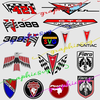 Pontiac SVG, Pontiac EPS, Pontiac, Classic Car, GMC{Download layered vector file