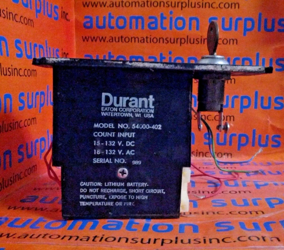 EATON DURANT 54000-402 18-132VAC 15-132VDC con llave ¡GUAU!! Foto 2 de 2