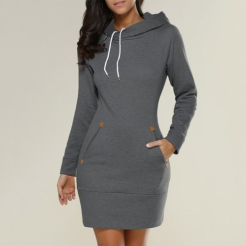 Abrigo Casual Para Mujer Chaqueta De Moda Con Capucha Chamarras Saco De Frio - Picture 18 of 29