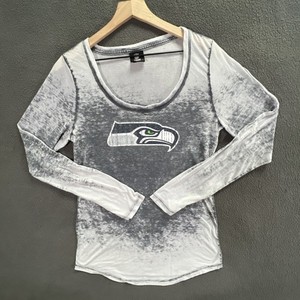 NFL Team Apparel Women's Seattle Seahawks Gray Size Large Long Sleeve Shirt