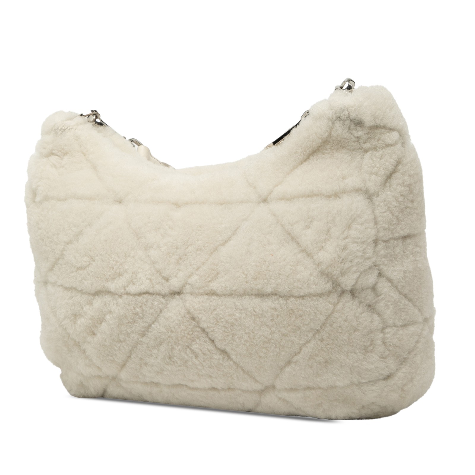 Authenticated Prada Quilted Shearling Padded Cros… - image 2