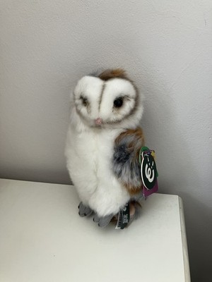 Schleiereule Plüschtier Kuscheltier Greifvogel Teddy von Living Nature. Wild Life Geschenk 20 cm
