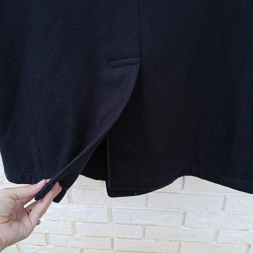 Vintage Wool Sterlingwear Of Boston Navy/ Military Coat Black Size 44R - Picture 8 of 9