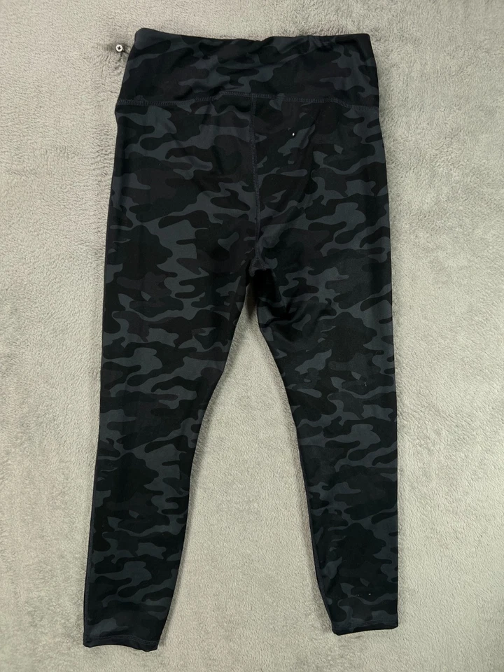 DANSKIN Womens Medium Dark Gray Camo Leggings Athletic Pull On Pants Skinny Leg - Image 2 of 4