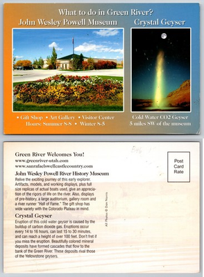 #ad Continental John Wesley Powell Museum Crystal Geyser Postcard $4.81