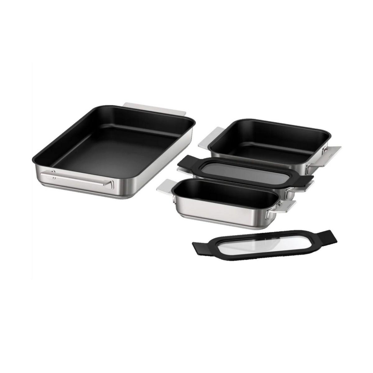 Batterie de cuisine Bosch HEZ9FF040 4 pièces en inox pour cuisiner en famille