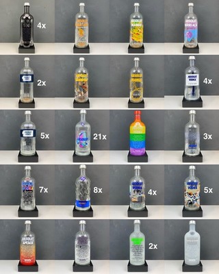 [leer] Absolut Vodka Sammlung  77x 0,7L + 1L Limited Edition Flavor