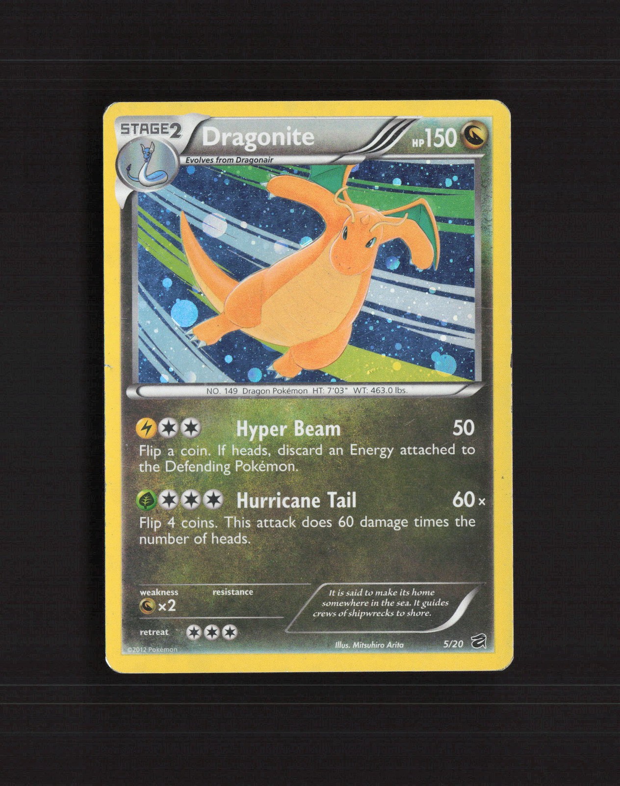 Dragonite 5/20 Dragon Vault Cosmos Holo Rare Pokemon Card DMG
