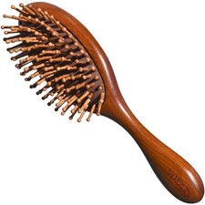 Natural wood Hair Brush for Smooth  Shiny Hair   Detangling, Wood Hair Brush