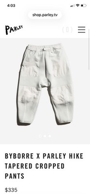Parley Byborre X Hike Tapered Cropped Pants Mens Medium Retail $335