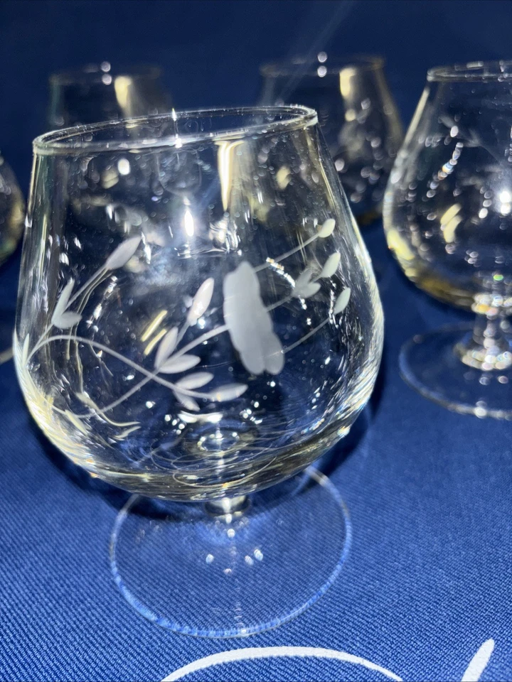 Vintage Princess House Lead Crystal Brandy Glasses Set Of 6 +1 (spare) 7 GLASSES - Image 3 of 4
