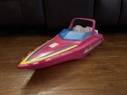 Vtg Barbie Speed Boat Vehicle Hot Pink American Plastic Toys Doll Accessory