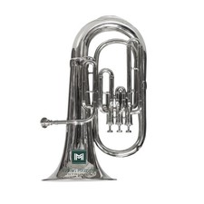 Bb 3-Valve Euphonium Brass Musical Instrument with Mouthpeice and Hard Case.
