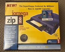 Iomega Zip 250 Drive Vintage Nuovo Vecchio Stock NOS