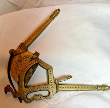 Vintage India Brass Betel Nutcracker, Cigar Cutter Design 
