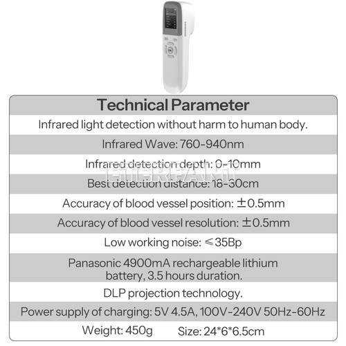 Handheld/Screen Type Nursing Vein Finder Portable Blood Vessel Searching Machine - 第 34/54 張圖片