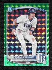 2025 Bowman Chrome Prospects Green Geometric Refractor 67/99 Aidan Smith 10no
