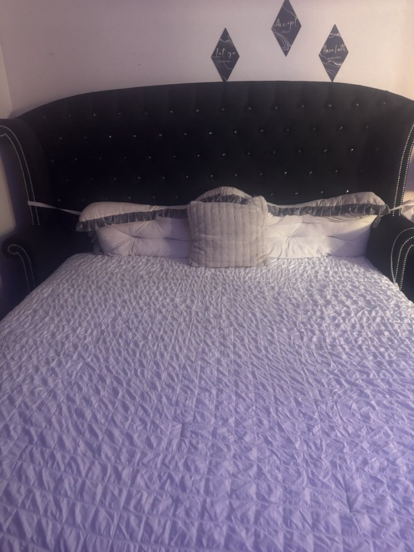 White Quilted Queen Quilt Solid Color Rectangular Bedroom Bedding Adults