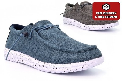 Herren Slipper Leichte Schuhe Memory Foam Schuhe Freizeitschuhe Elastisch Spitze