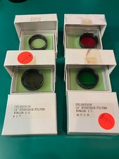 Vintage Celestron 1.25" Filter Set Japan 6 Boxed 94118 -02 -04 -07 -11 -12 -15